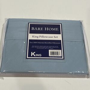 Bare Home Two King Microfiber Pillow Cases Covers Pillowcase Set